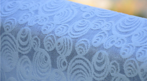 ผ้าหุ้มเบาะ Jacquard สีขาวผ้าชุดแต่งงาน 57/58 