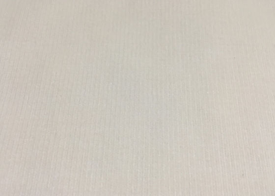 ผ้าลูกฟูกยืดสีขาว / สีเบจผ้าเครื่องแต่งกายระดับไฮเอนด์