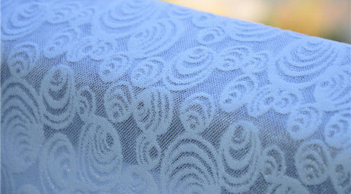 ผ้าชุดแต่งงานผ้า Jacquard สีขาวกว้าง 57 "/ 58"