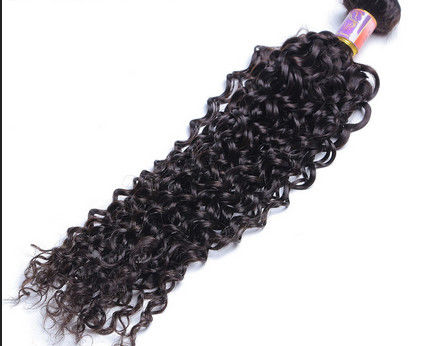 อินเดีย Curly Human Hair Extensions For Female สีดําธรรมชาติ