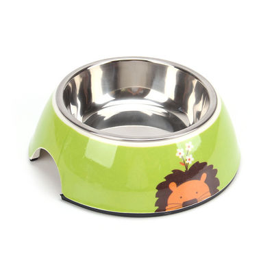 เป็นมิตรกับสิ่งแวดล้อมพลาสติกเมลามีน Pet Feeding Bowl Dog Bowl Stainless