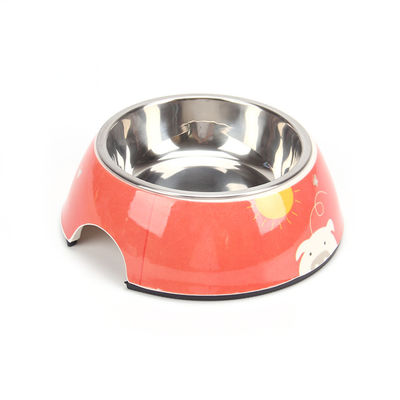 เป็นมิตรกับสิ่งแวดล้อมพลาสติกเมลามีน Pet Feeding Bowl Dog Bowl Stainless