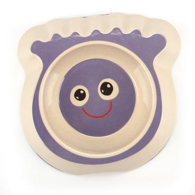 ชามอาหารแมวสัตว์เลี้ยงใยไผ่น่ารักน่ารัก