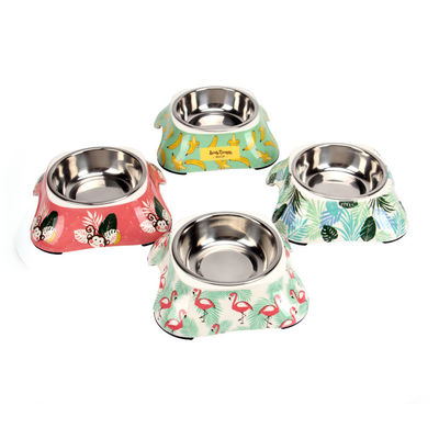 Pet Bowl ชามสแตนเลส Cat Dog Puppy Feeder Bowl