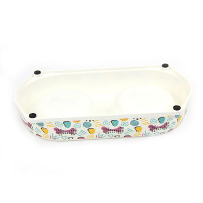 ผลิตภัณฑ์สำหรับสัตว์เลี้ยง Eco Bamboo Fiber Premium Dog Double Bowl